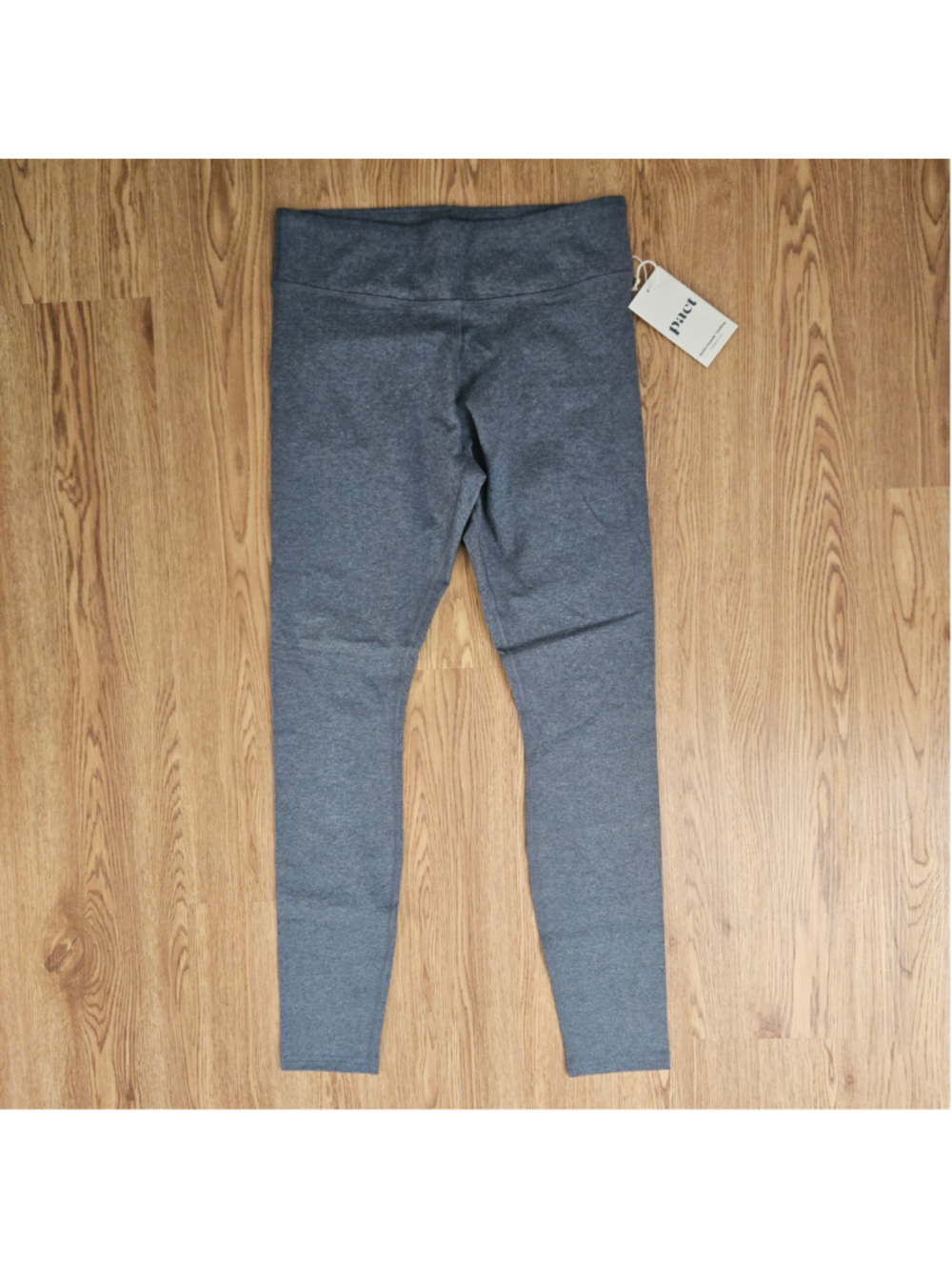 NWT Pact Organic Cotton Gray Leggings Yoga Athletic Workout Gym Womens Medium